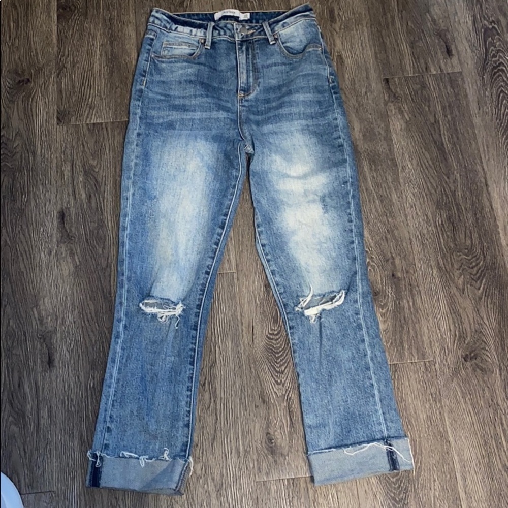 High waisted boyfriend fit jeans 24